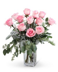 Pink Roses (12) from Schultz Florists, flower delivery in Chicago