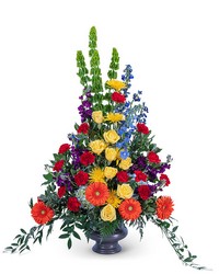 Vibrant Life Urn from Schultz Florists, flower delivery in Chicago